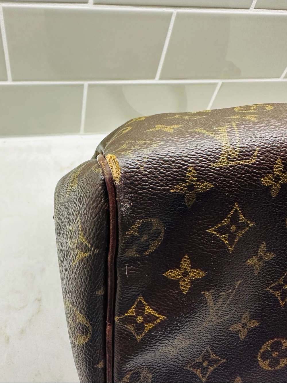 Vintage Louis Vuitton Monogram Speedy-style handbag, 10" W × 7" H × 7" D - Picture 10 of 16